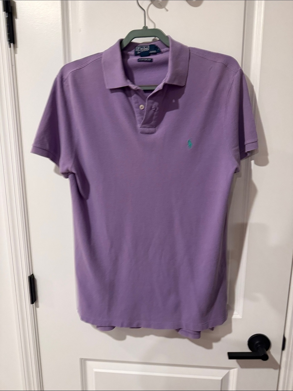 Gently worn Sz M Custom fit Ralph Lauren Men’s Purple Polo Shirt